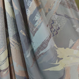 Cream & Peach Abstract Printed Fabric