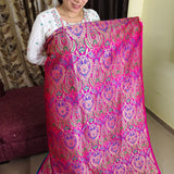 Royal Fuchsia Brocade Jacquard Fabric