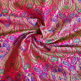 Royal Fuchsia Brocade Jacquard Fabric