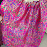 Royal Fuchsia Brocade Jacquard Fabric