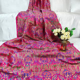 Royal Fuchsia Brocade Jacquard Fabric