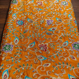 Mustard Yellow Crepe Silk fabric