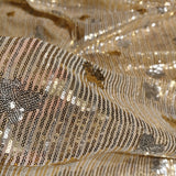 Imperial Gold & Silver Sequin Net Fabric