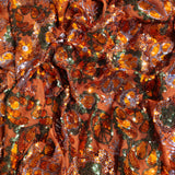Burnt Marigold Sequin Net Fabric