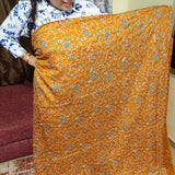 Mustard Yellow Crepe Silk fabric