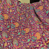 Royal Purple Crepe Silk Heavy Embellished Fabric