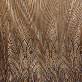 Champagne Gold Satin backed Net fabric