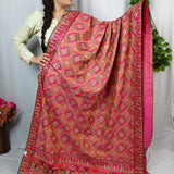 Rose Pink Embroidered Georgette Saree