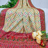 Ivory Embroidered Georgette Saree