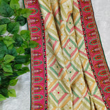 Ivory Embroidered Georgette Saree