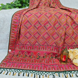 Rose Pink Embroidered Georgette Saree
