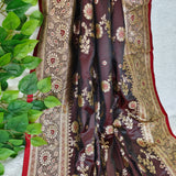 Royal Burnt Orange Gold Banaras Silk Saree