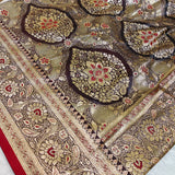 Royal Burnt Orange Gold Banaras Silk Saree