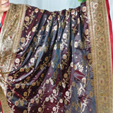 Royal Burnt Orange Gold Banaras Silk Saree