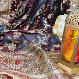 Royal Burnt Orange Gold Banaras Silk Saree