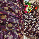 Royal Plum Gold Banarasi Silk Saree