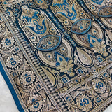 Petrol Blue Silver Banarasi Brocade Saree