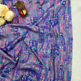 Royal Blue Ornamental Jacquard Fabric