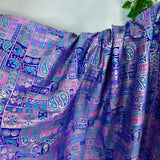 Royal Blue Ornamental Jacquard Fabric