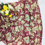 Chocolate Brown Floral Embellished Crepe Fabric