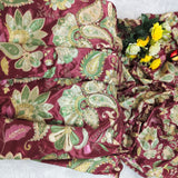 Chocolate Brown Floral Embellished Crepe Fabric