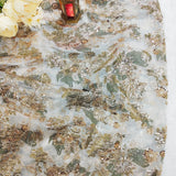 Ivory Floral Luxury Jacquard Fabric