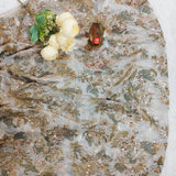 Ivory Floral Luxury Jacquard Fabric