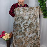 Ivory Floral Luxury Jacquard Fabric