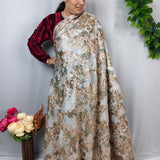 Ivory Floral Luxury Jacquard Fabric