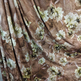 Beige Floral Printed Fabric