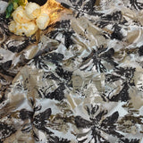 Luxury Black Brocade Jacquard Fabric