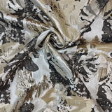 Luxury Black Brocade Jacquard Fabric