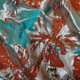 Luxury Orange Brocade Jacquard Fabric