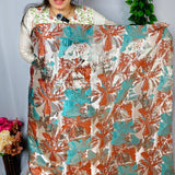Luxury Orange Brocade Jacquard Fabric