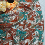 Luxury Orange Brocade Jacquard Fabric
