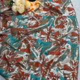 Luxury Orange Brocade Jacquard Fabric