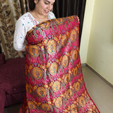 Royal Burgundy Brocade Jacquard Fabric