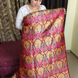 Royal Burgundy Brocade Jacquard Fabric