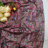 Plum Ornamental Jacquard Fabric