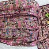 Plum Ornamental Jacquard Fabric