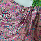 Plum Ornamental Jacquard Fabric