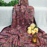 Plum Ornamental Jacquard Fabric