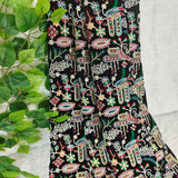 Royal Black Multicolour Embroidered Velvet Fabric
