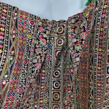 Royal Black Heritage Embroidered Velvet Fabric
