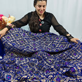 Royal Sapphire Blue Heavy Embroidered Velvet Fabric