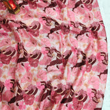 Luxury Blush Pink Floral Embroidered Chinnon Fabric