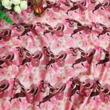 Luxury Blush Pink Floral Embroidered Chinnon Fabric