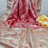 Royal Fuchsia Pink Silver Banarasi Silk Saree