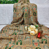 Royal Pista Green Heritage Embroidered Crepe - 2 Piece Set