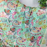 Mint Green Crepe Paisley Fabric